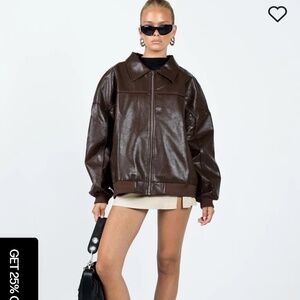 Brown leather jacket